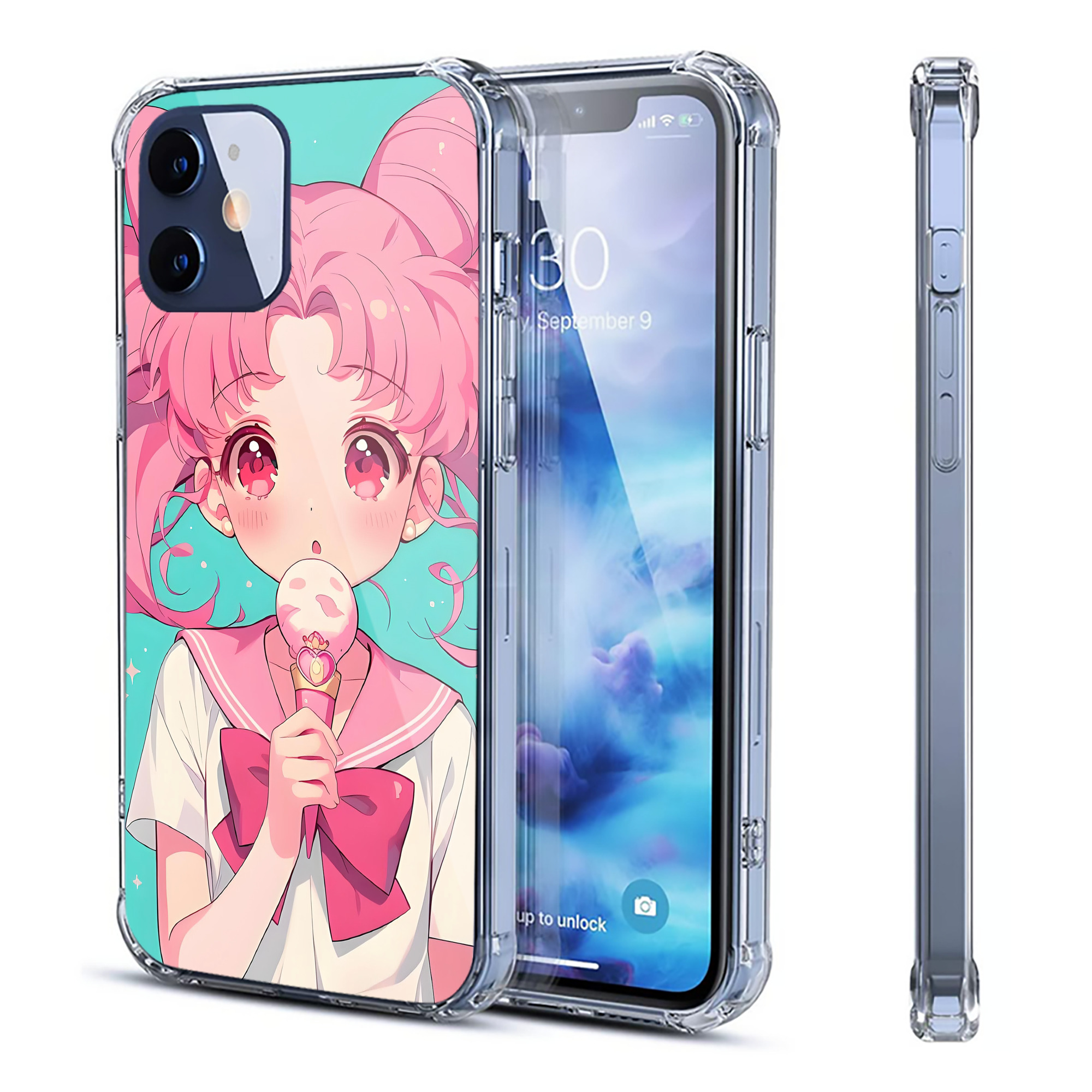 （画像用） 美少女戦士セーラームーン Sailor Moon 【iPhone 12シリーズ対応】透明スマホケース（クリアソフトケース）